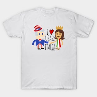 I LOVE USA & ITALIA T-Shirt